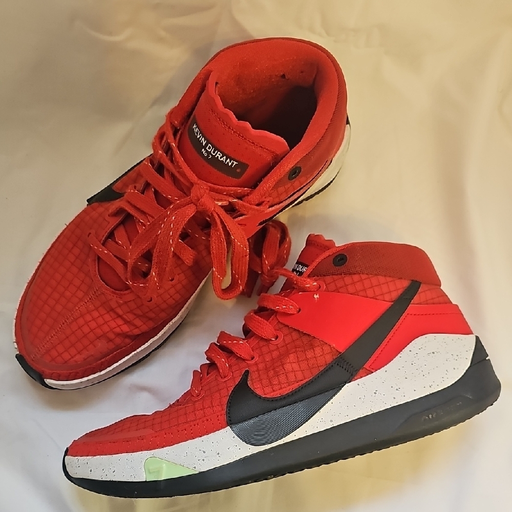 Nike Red and Black Performance High-Top Sneakers
